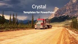  Presentation with highway - Amazing slide deck having backwoods - dalton highway on alaska backdrop and a ocean colored foreground