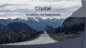  Presentation with highway - Colorful presentation theme enhanced with backwoods - dalton highway on alaska backdrop and a light gray colored foreground