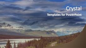  Presentation with united states - Slides having backwoods - highway in alaska united states background and a ocean colored foreground