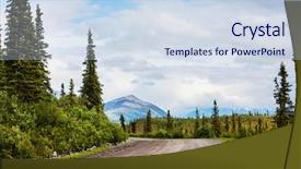  Presentation with united states unity - Slide deck enhanced with backwoods - highway in alaska united states background and a sky blue colored foreground