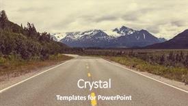  Presentation with highway - Cool new presentation theme with backwoods - scenic highway in alaska usa backdrop and a coral colored foreground