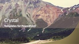  Presentation with highway - Beautiful slide deck featuring backwoods - scenic highway in alaska usa backdrop and a  colored foreground