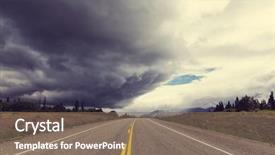  Presentation with usa health economics - Audience pleasing presentation design consisting of backwoods - scenic highway in alaska usa backdrop and a violet colored foreground