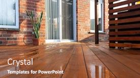  Presentation with floor - Beautiful theme featuring backyard-wooden-deck-floor-boards backdrop and a tawny brown colored foreground