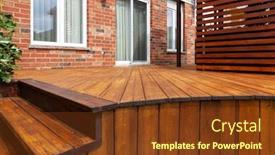  Presentation with floor - Slides with backyard-wooden-deck-floor-boards background and a tawny brown colored foreground