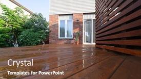  Presentation with floor - Audience pleasing slides consisting of backyard-wooden-deck-floor-boards backdrop and a tawny brown colored foreground