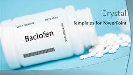  Presentation with muscle - Presentation having baclofen-a-medication-used background and a  colored foreground