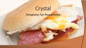  Presentation with bacon - Colorful presentation theme enhanced with bacon and fried egg roll backdrop and a lemonade colored foreground