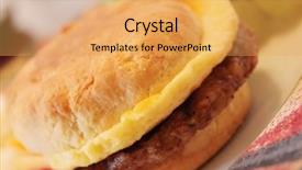  Presentation with breakfast - Cool new PPT theme with bacon eggs - breakfast backdrop and a yellow colored foreground