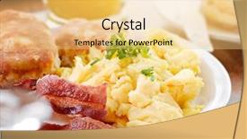  Presentation with breakfast - Cool new theme with bacon eggs - sunny breakfast backdrop and a yellow colored foreground
