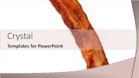  Presentation with pork bacon - Beautiful slide set featuring bacon-fresh-fried-bacon-strip backdrop and a lemonade colored foreground