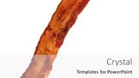  Presentation with pork bacon - Audience pleasing PPT theme consisting of bacon-fresh-fried-bacon-strip backdrop and a white colored foreground