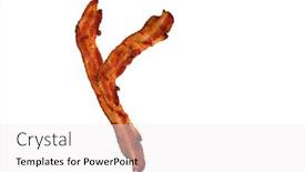  Presentation with pork bacon - Presentation consisting of bacon-fried-bacon-alphabet-bacon background and a white colored foreground