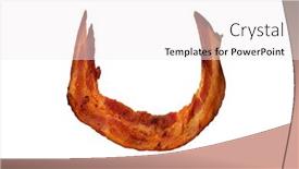  Presentation with pork bacon - Audience pleasing presentation consisting of bacon-fried-bacon-alphabet-bacon backdrop and a white colored foreground