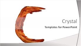  Presentation with pork bacon - Presentation with bacon-fried-bacon-alphabet-bacon background and a white colored foreground