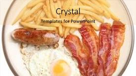  Presentation with bacon - Theme enhanced with bacon fried egg and chips background and a  colored foreground