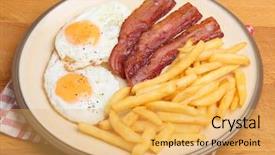  Presentation with bacon - Audience pleasing presentation design consisting of bacon fried eggs and chips backdrop and a  colored foreground
