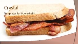  Presentation with holy spirit confirmation communion bread - Audience pleasing slide set consisting of bacon sandwich with sliced bread backdrop and a cream colored foreground