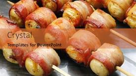  Presentation with bacon - Cool new slides with bacon wrapped stuffed backdrop and a red colored foreground