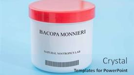  Presentation with drug - Presentation theme consisting of bacopa-monnieri background and a light blue colored foreground