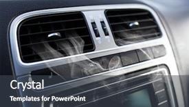  Presentation with air - Beautiful presentation featuring bacteria - air vents in a car backdrop and a dark gray colored foreground