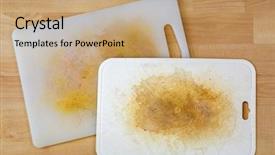  Presentation with bacteria - Cool new presentation theme with bacteria - dirty white plastic cutting board backdrop and a coral colored foreground