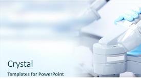  Presentation with working woman - Cool new slides with bacteria - doctor woman working backdrop and a sky blue colored foreground