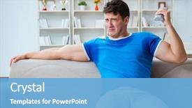  Presentation with bad - Slide set featuring bacteria - man sweating excessively smelling bad background and a light blue colored foreground