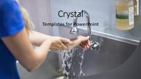  Presentation with nurse - Audience pleasing presentation consisting of bacteria - nurse washing her hands backdrop and a light blue colored foreground