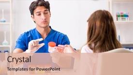  Presentation with urine - Audience pleasing PPT layouts consisting of bacteria - patient visiting doctor for urine backdrop and a lemonade colored foreground