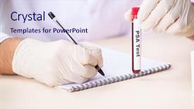  Presentation with testing blood - Audience pleasing slides consisting of bacteria - young handsome lab assistant testing backdrop and a sky blue colored foreground