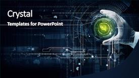  Presentation with dna bacteria - Amazing PPT theme having bacteria dna - close up of scientist hand backdrop and a black colored foreground