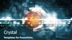  Presentation with dna bacteria - Theme consisting of bacteria dna - close up of scientist hand background and a ocean colored foreground