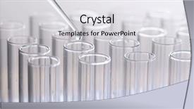  Presentation with fluid - Theme enhanced with bacteria genetic - pipette adding fluid to one background and a light gray colored foreground