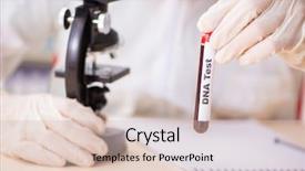  Presentation with testing blood - Colorful theme enhanced with bacteria genetic - young handsome lab assistant testing backdrop and a lemonade colored foreground