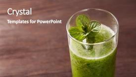  Presentation with spirulina - Colorful slide set enhanced with nutrition bacteria - green smoothie with spirulina backdrop and a violet colored foreground