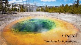  Presentation with catholic glory - Audience pleasing slide set consisting of bacteria trees - morning glory pool yellowstone backdrop and a  colored foreground