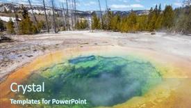 Presentation with catholic glory - Presentation theme featuring bacteria trees - morning glory pool background and a  colored foreground