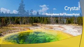  Presentation with catholic jesus glory - Amazing presentation design having bacteria trees - morning glory pool backdrop and a  colored foreground