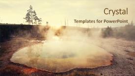  Presentation with catholic glory - Presentation having bacteria trees - morning glory pool background and a  colored foreground