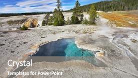  Presentation with hot spring - Presentation theme having bacteria trees - most beautiful hot spring background and a  colored foreground