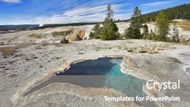  Presentation with hot spring - Slides consisting of bacteria trees - most beautiful hot spring background and a  colored foreground