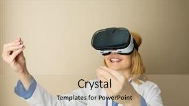  Presentation with neck x ray - Presentation enhanced with bacteria video - young doctor watching x-ray photograph background and a soft green colored foreground