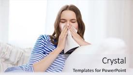  Presentation with tissue paper - Presentation theme consisting of bacterial - healthcare medicine and home concept background and a white colored foreground