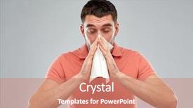  Presentation with allergy - Audience pleasing slides consisting of bacterial virus - people healthcare rhinitis cold backdrop and a coral colored foreground