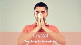  Presentation with allergy - Cool new presentation theme with bacterial virus - people healthcare rhinitis cold backdrop and a coral colored foreground