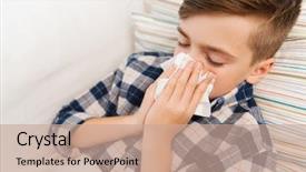  Presentation with pregnancy medicine healthcare and people - Colorful PPT theme enhanced with bacterial virus - childhood healthcare rhinitis people backdrop and a coral colored foreground