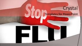  Presentation with flu virus - Colorful PPT theme enhanced with bacterial virus - stop flu backdrop and a coral colored foreground