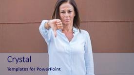  Presentation with beautiful hispanic woman - Slides enhanced with bad air - beautiful middle age hispanic woman background and a sky blue colored foreground