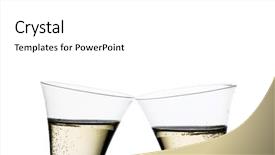  Presentation with sparkling wine - Audience pleasing presentation theme consisting of bad air - champagne or sparkling wine backdrop and a white colored foreground